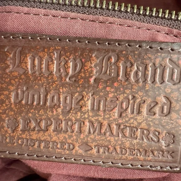 Lucky Brand Brown and Green Tote Bag with Classic Trim Crossbody Bag - Picture 6 of 13